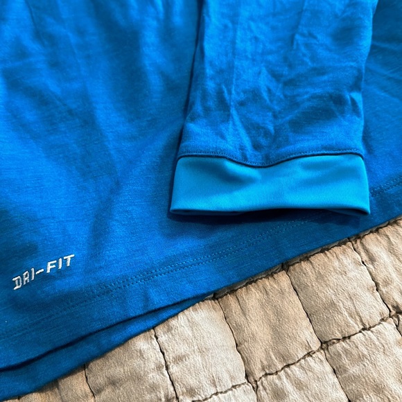 Nike football dri-fit 1/4 zip NWT Turquise/blue XXL - Picture 4 of 6